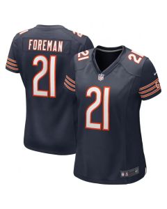 Women's Chicago Bears #21 D'Onta Foreman Navy Stitched Jersey(Run Small)