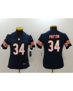 Women's Chicago Bears #34 Walter Payton Navy Blue Vapor Untouchable Elite Stitched NFL Jersey