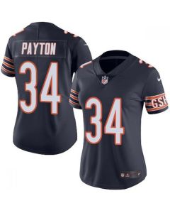 Women's Chicago Bears #34 Walter Payton Navy Vapor untouchable Limited Stitched Jersey(Run Small)