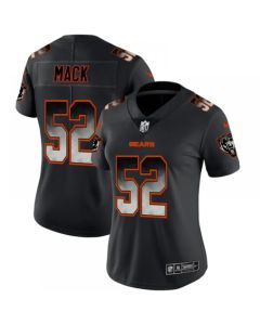 Women's Chicago Bears #52 Khalil Mack 2019 Black Smoke Fashion Limited Stitched NFL Jersey(Run Smal)