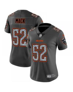 Women's Chicago Bears #52 Khalil Mack 2019 Gray Fashion Static Limited Stitched NFL Jersey(Run Smal)