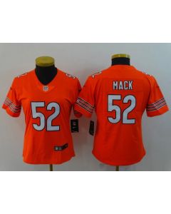 Women's Chicago Bears #52 Khalil Mack Orange Vapor Untouchable Limited Stitched NFL Jersey