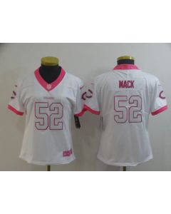 Women's Chicago Bears #52 Khalil Mack White/Pink Vapor Untouchable Limited Stitched NFL Jersey(Run Small)