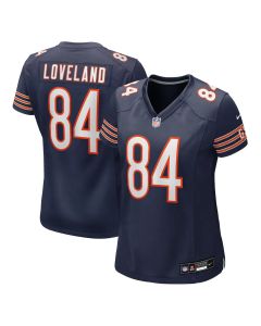 Women's Chicago Bears #84 Colston Loveland Nike Navy Team Game Jersey (Navy)
