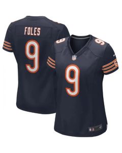Women's Chicago Bears #9 Nick Foles Navy Stitched Jersey(Run Small)