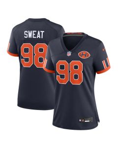Women's Chicago Bears #98 Montez Sweat Navy 2026 Rivalries Collection Game Jersey (Navy)