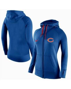 Women's Chicago Bears Full-Zip Performance Hoodie Blue