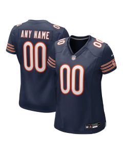 Women's Chicago Bears Navy Game Custom Jersey