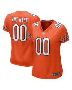 Women's Chicago Bears Orange Alternate Game Custom Jersey