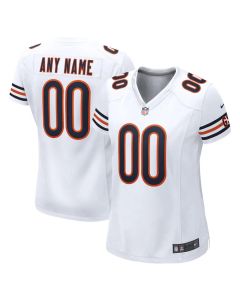 Women's Chicago Bears Nike White Road Game Custom Jersey (White)