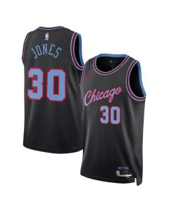 Women's Chicago Bulls #30 Tre Jones Black 2025/26 City Edition Swingman Jersey (Black)