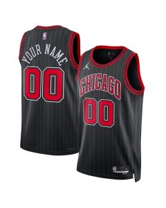 Women's Chicago Bulls Black 2022/23 Swingman Custom Statement Edition Jersey (Black)