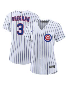 Women's Chicago Cubs #3 Alex Bregman Nike White Home Replica Jersey (White)
