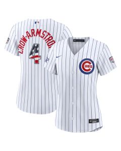 Women's Chicago Cubs #4 Pete Crow-Armstrong Nike White 2026 All-Star Edition Stars & Stripes Stadium Jersey (White)