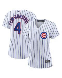 Women's Chicago Cubs #4 Pete Crow-Armstrong White Home Replica Player Jersey (White)