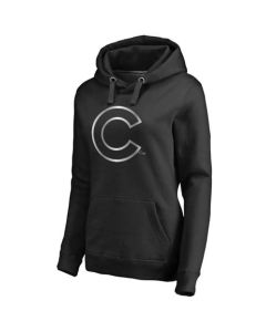 Women's Chicago Cubs Platinum Collection Pullover Hoodie Black