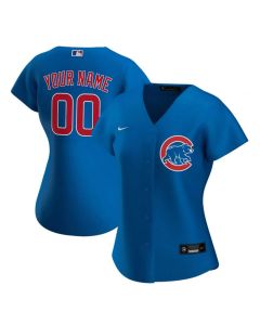 Women's Chicago Cubs Royal Stitched Baseball Custom Jersey