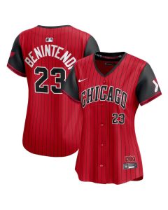 Women's Chicago White Sox #23 Andrew Benintendi Red/Black 2025 City Connect Limited Player Jersey