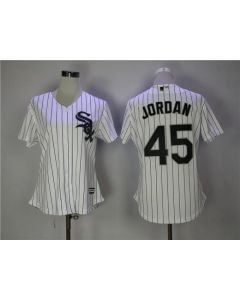 Women's Chicago White Sox #45 Michael Jordan White Cool Base Stitched MLB Jersey