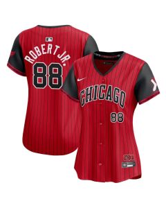 Women's Chicago White Sox #88 Luis Robert Jr. Red/Black 2025 City Connect Limited Player Jersey