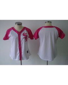 Women's Chicago White Sox Blank Pink Splash Fashion Stitched MLB Jersey