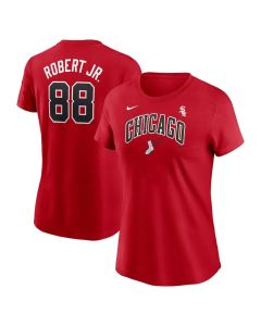 Women's Chicago White Sox Luis Robert Jr. Red 2025 City Connect Fuse Name & Number T-Shirt (Red White)