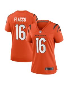Women's Cincinnati Bengals #16 Joe Flacco Orange Team Game Jersey
