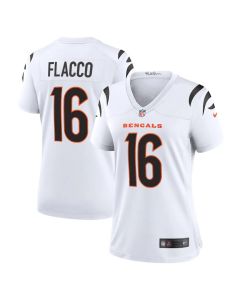 Women's Cincinnati Bengals #16 Joe Flacco White Team Game Jersey (White)