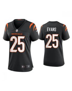 Women's Cincinnati Bengals #25 Chris Evans 2021 New Black Vapor Limited Stitched Jersey(Run Small)