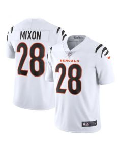 Women's Cincinnati Bengals #28 Joe Mixon 2021 White Vapor Limited Stitched Jersey(Run Small)