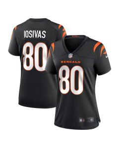 Women's Cincinnati Bengals #80 Andrei Iosivas Black Team Game Jersey (Black)