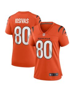 Women's Cincinnati Bengals #80 Andrei Iosivas Orange Team Game Jersey