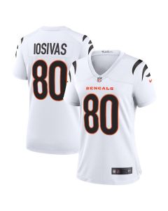 Women's Cincinnati Bengals #80 Andrei Iosivas White Team Game Jersey