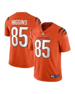 Women's Cincinnati Bengals #85 Tee Higgins 2021 New Orange Vapor Limited Stitched Jersey(Run Small)