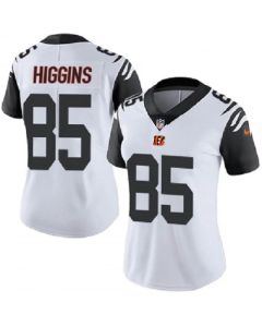 Women's Cincinnati Bengals #85 Tee Higgins White Vapor Stitched Jersey(Run Small)