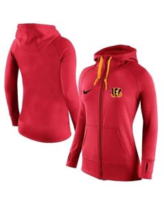 Women's Cincinnati Bengals Full-Zip Performance Hoodie Red