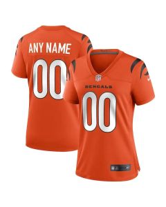 Women's Cincinnati Bengals Orange Alternate Game Custom Jersey