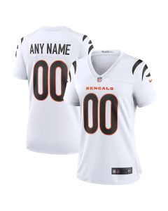 Women's Cincinnati Bengals Nike White Road Game Custom Jersey (Style 3)