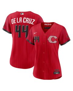 Women's Cincinnati Reds #44 Elly De La Cruz Nike Red 2026 City Connect Stadium Jersey (Red)