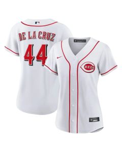 Women's Cincinnati Reds #44 Elly De La Cruz White Home Replica Jersey