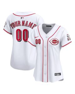 Women's Cincinnati Reds Nike White Home Limited Custom Jersey (White)