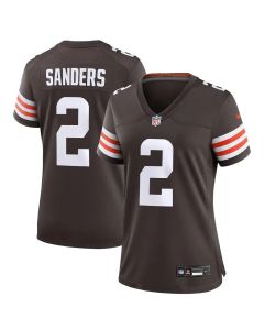 Women's Cleveland Browns #2 Shedeur Sanders Brown 2025 NFL Draft Game Jersey (Brown)