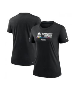 Women's Cleveland Browns 2022 Black Crucial Catch Performance T-Shirt(Run Small)
