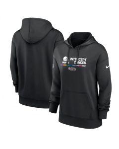 Women's Cleveland Browns 2022 Black NFL Crucial Catch Therma Performance Pullover Hoodie(Run Small)