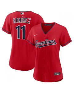Women's Cleveland Guardians #11 Jose Ramirez Stitched Baseball Jersey(Run Small)