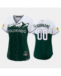 Women's Colorado Rockies ACTIVE Player Custom 2022 Green City Connect Stitched Baseball Jersey(Run Small)