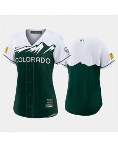 Women's Colorado Rockies Blank 2022 Green City Connect Stitched Baseball Jersey(Run Small)