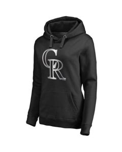 Women's Colorado Rockies Platinum Collection Pullover Hoodie Black
