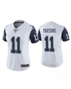 Women's Dallas Cowboys #11 Micah Parsons White Vapor Untouchable Limited Stitched Jersey(Run Small)