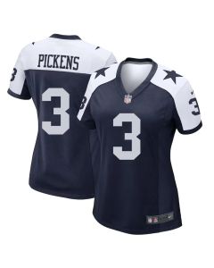 Women's Dallas Cowboys #3 George Pickens Navy Game Jersey (Style 3)